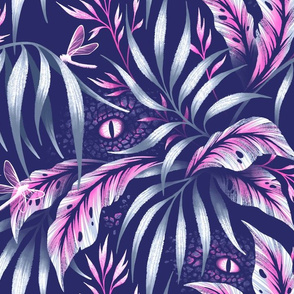 Jurassic Jungle - Pink / Purple