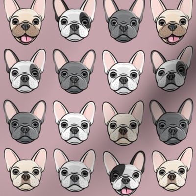 all the frenchies - French bulldog dog breed frenchie - mauve - LAD19