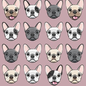 all the frenchies - French bulldog dog breed frenchie - mauve - LAD19