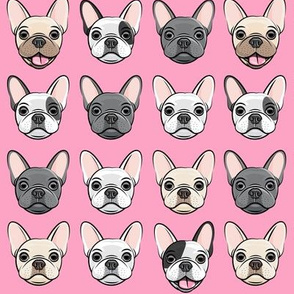all the frenchies - French bulldog dog breed frenchie - pink - LAD19