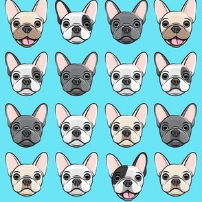 all the frenchies - French bulldog dog breed frenchie -  blue - LAD19