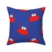 Cute Crabs on Blue