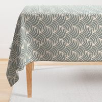 art deco gray geometric ocean waves