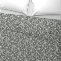 art deco gray geometric ocean waves