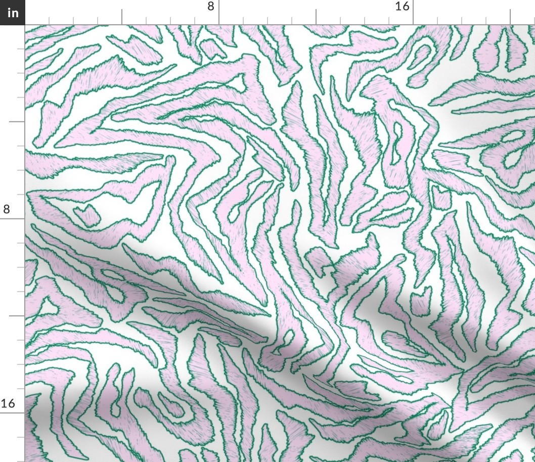 Zebra Scribbles - baby pink