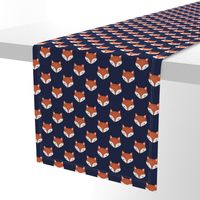 cute fox face - dark blue