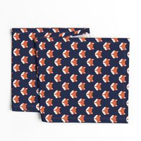 cute fox face - dark blue