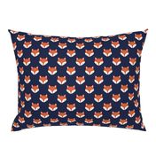 cute fox face - dark blue