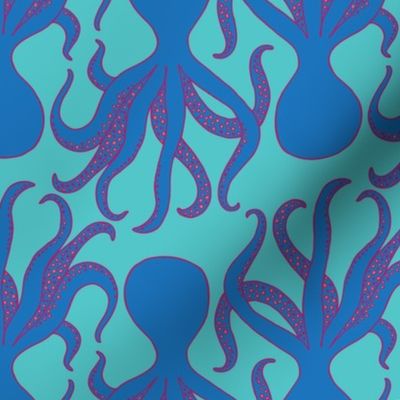 Octopus rows turquoise by Pippa Shaw