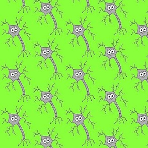 Cute Neuron - on green