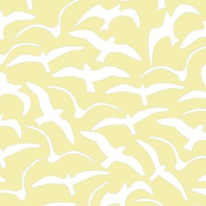 Seagulls on Yellow