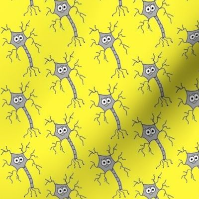 Cute Neuron - on yellow