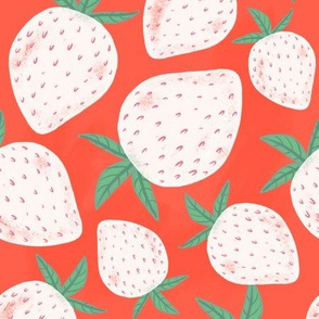 Pineberries (red background)