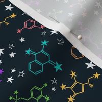 Molecule Galaxy - Scientific chemical structures of vitamins - small scale