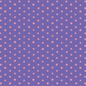 pink polka dots on purple