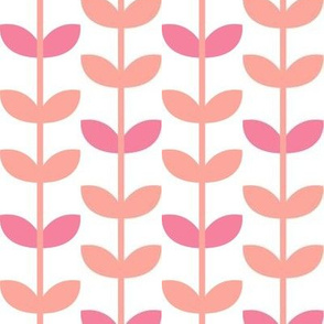 Happy Leaves – Peach & Bright Pink