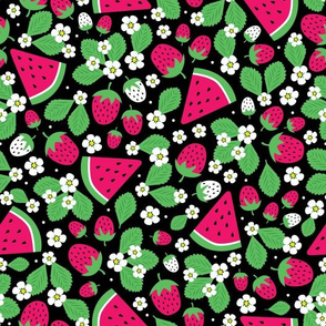 Summer Melon and Berries (Black)
