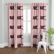 BLACK DOG TEA TOWEL in Pink