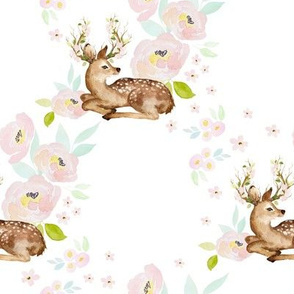 8" Blush Floral Deer