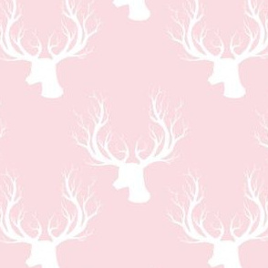 4" White Deer Darker Pink Back