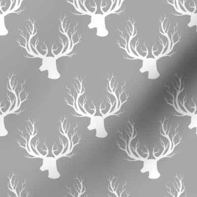 4" White Deer Grey Back