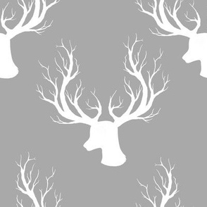 8" White Deer Grey Back