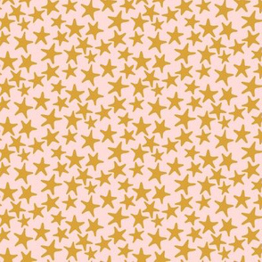 starfish stars blush mustard by Pippa Shaw