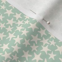 starfish stars-pale sage by Pippa Shaw