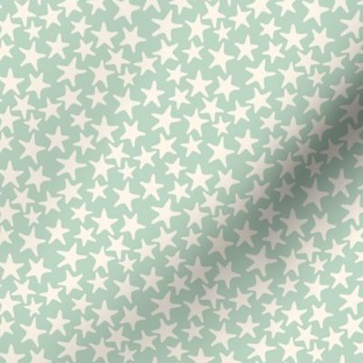 starfish stars-pale sage by Pippa Shaw