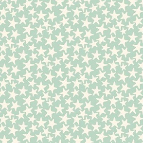 starfish stars-pale sage by Pippa Shaw