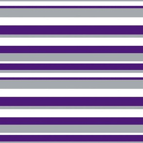 Purple White and Gray Horizontal Stripes