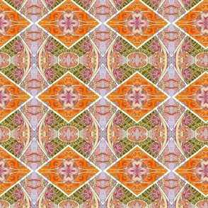 Orange Harlequin Argyle