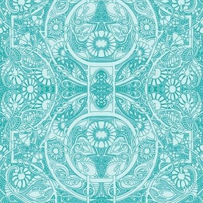 In a Victorian Lace Head Space (aqua)