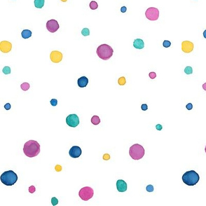 Big Watercolor Polka Dots_Multi color