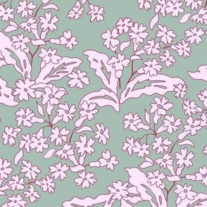 English floral soft pink on age