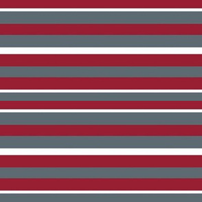 Horizontal Red Gray White Stripes