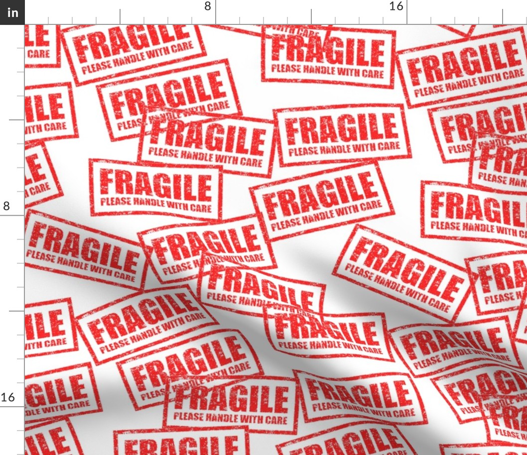 15 fragile please handle with care package delivery postage shipping shipment cargo delicate hearts delicate mailing rubber stamp red ink pad white  background chop grunge distressed words seal pop art culture vintage retro current affairs strong message 
