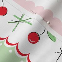 Retro Cherry Border Print