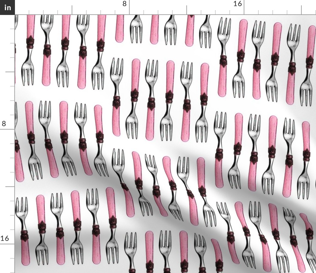 pink forks