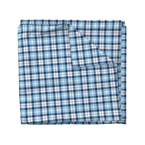 Blue Navy White Plaid 