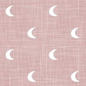 medium scale Hessian light pink moons