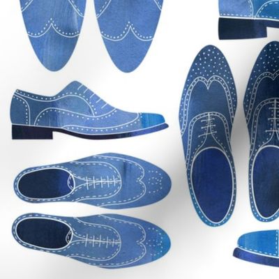 Blue Brogue Shoes