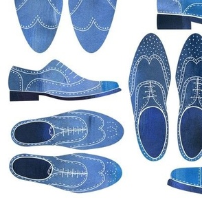 Blue Brogue Shoes