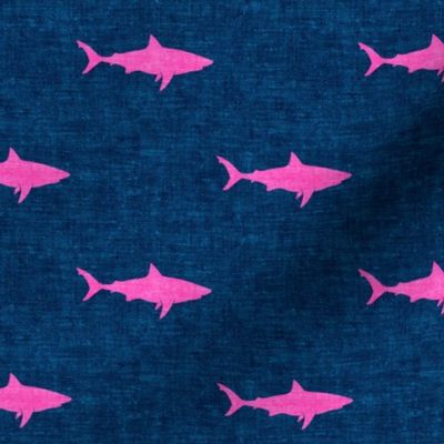 sharks (pink on dark blue) - LAD19