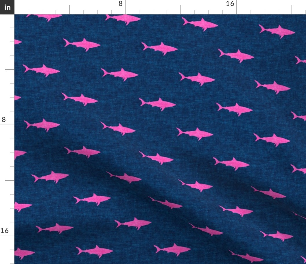 sharks (pink on dark blue) - LAD19