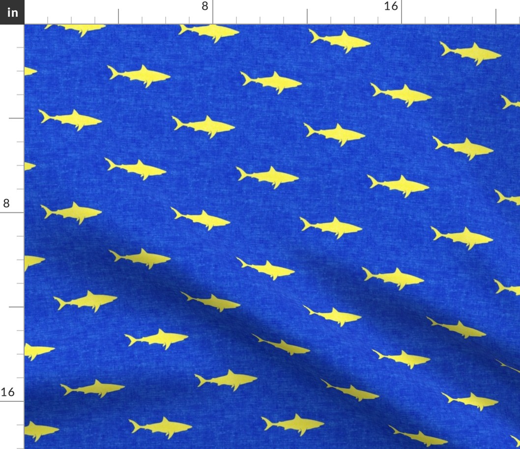 sharks - yellow on blue  - LAD19