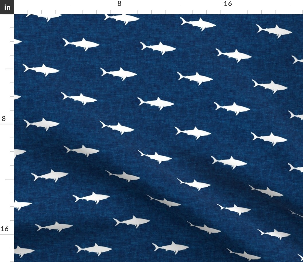 sharks on dark blue - LAD19