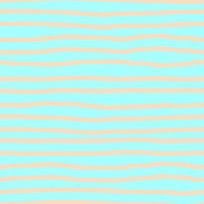 Beige And Turquoise Pin Stripes Pattern