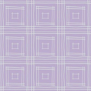 Hand-Drawn Squares in Lavender and Gray
