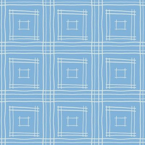 Hand-Drawn Squares in Pastel Blue and Gray